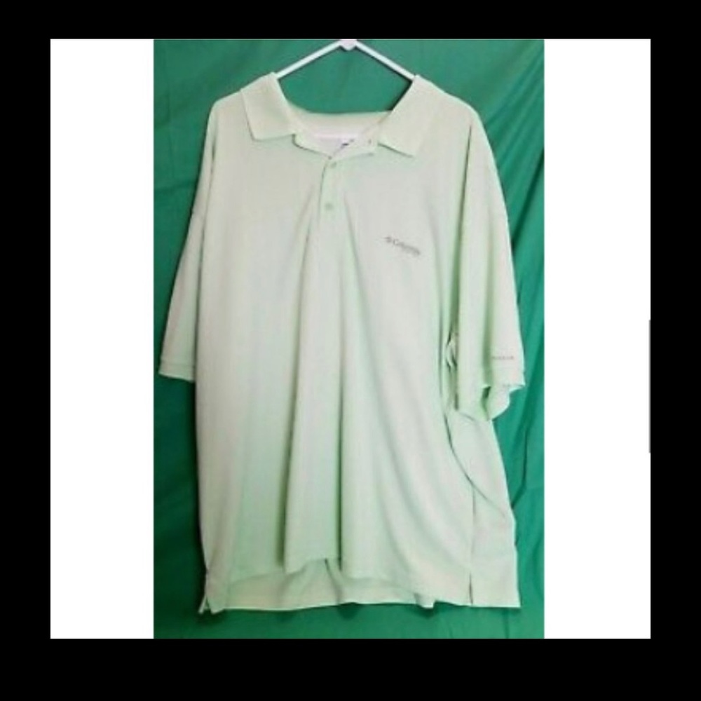 Mens XXXL 3XL Shirt Columbia PFG Light Green Good Condition.